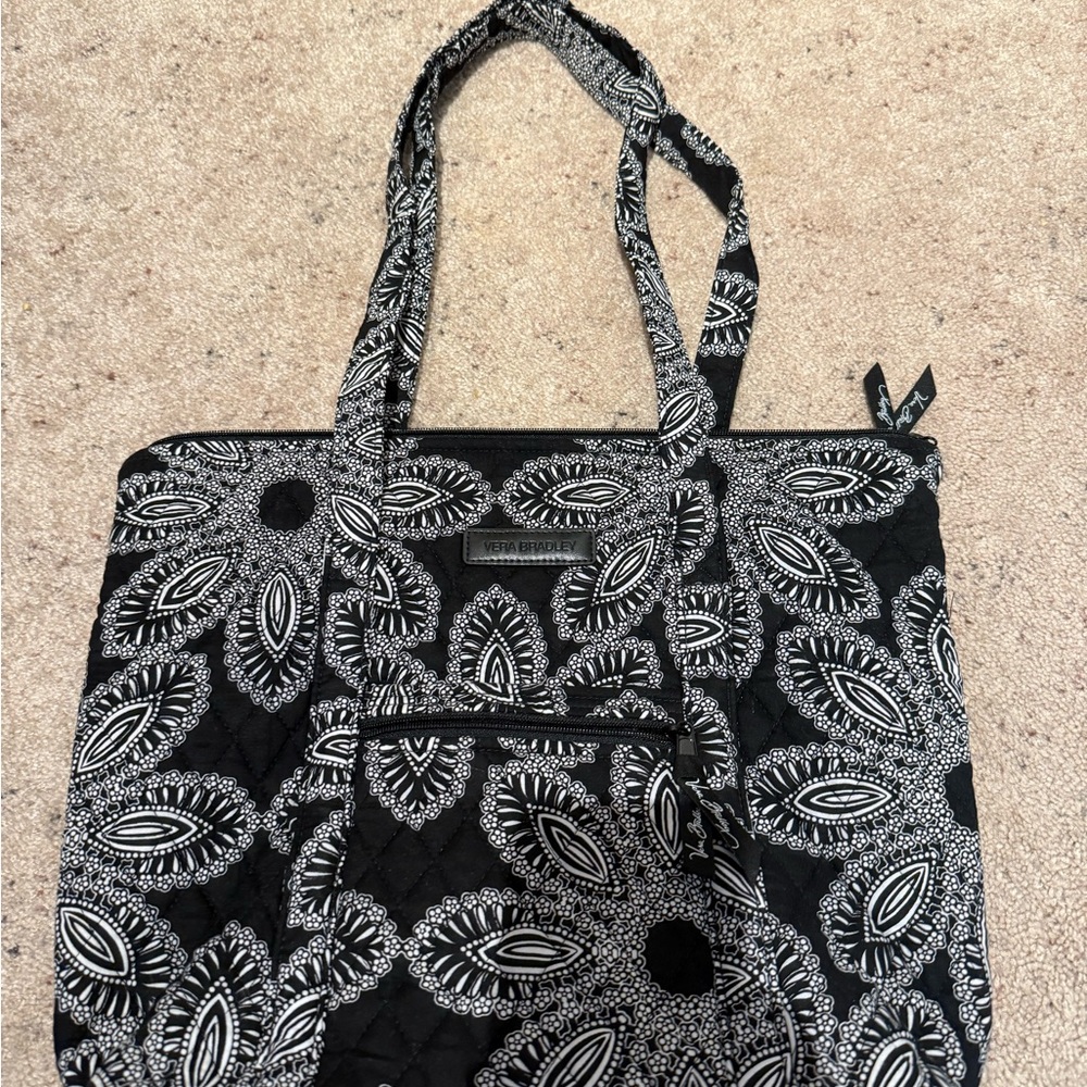 Vera Bradley Black and White Floral Tote